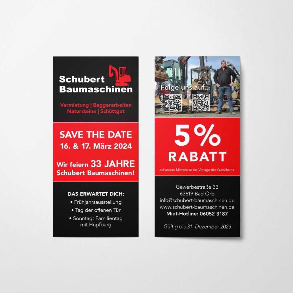 DIN Lang Flyer Schubert Baumaschinen Bad Orb