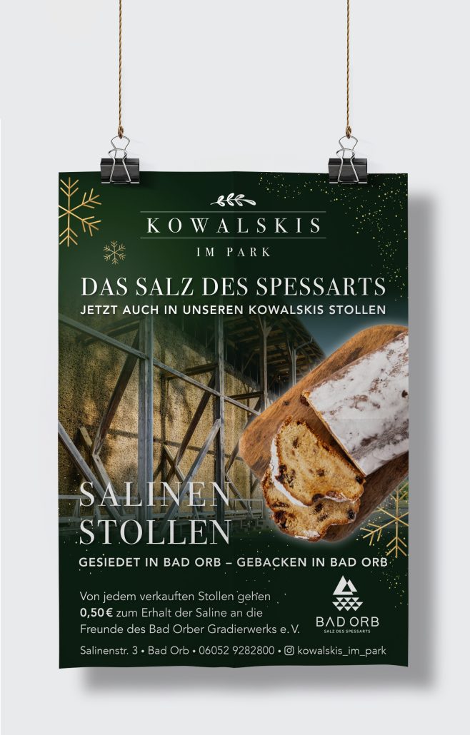 Plakat A1 Salinenstollen Kowalskis im Park Bad Orb